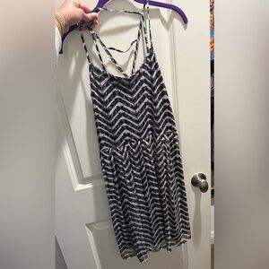 Xhilaration Black and White Strappy Dress